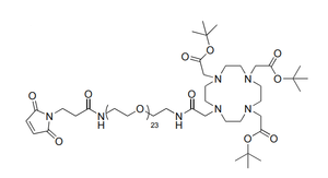 DOTA-tris(TBE)-amido-PEG23-Maleimida